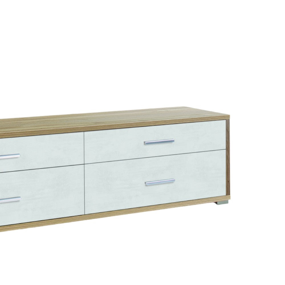 Adb805Nsosk Kit armoire 4 tiroirs en noyer Stelvio et oxyde blanc