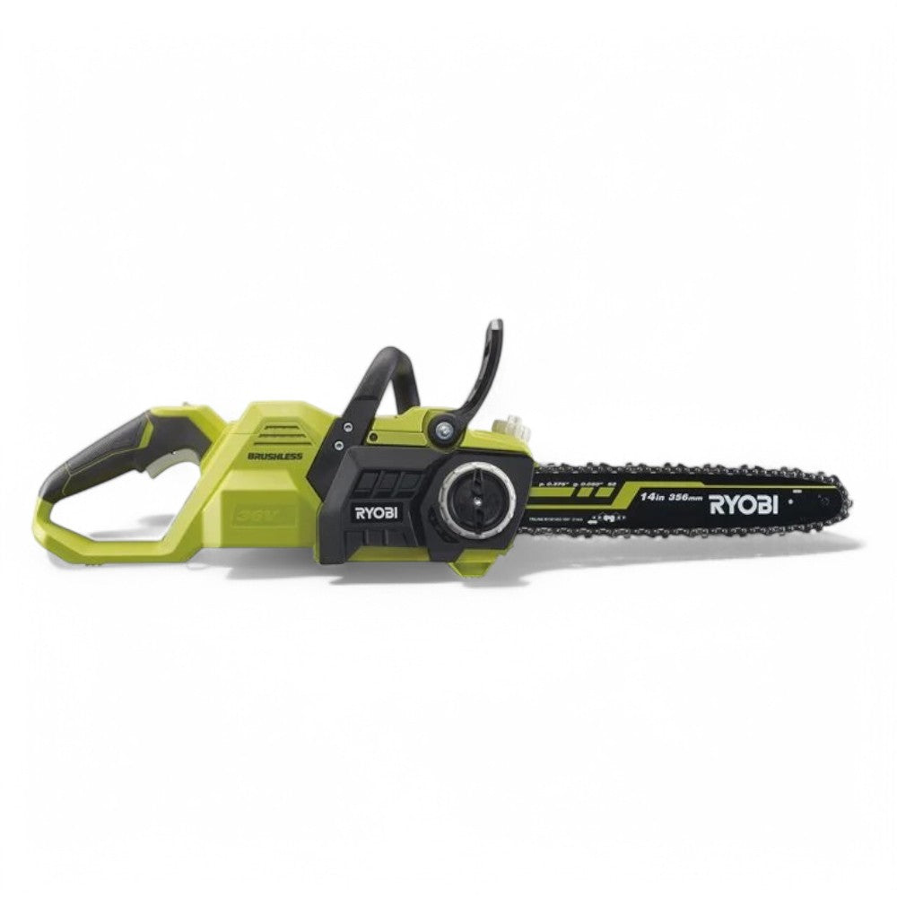 Motosega a batteria brushless 36V con barra 35 cm e freno catena automatico