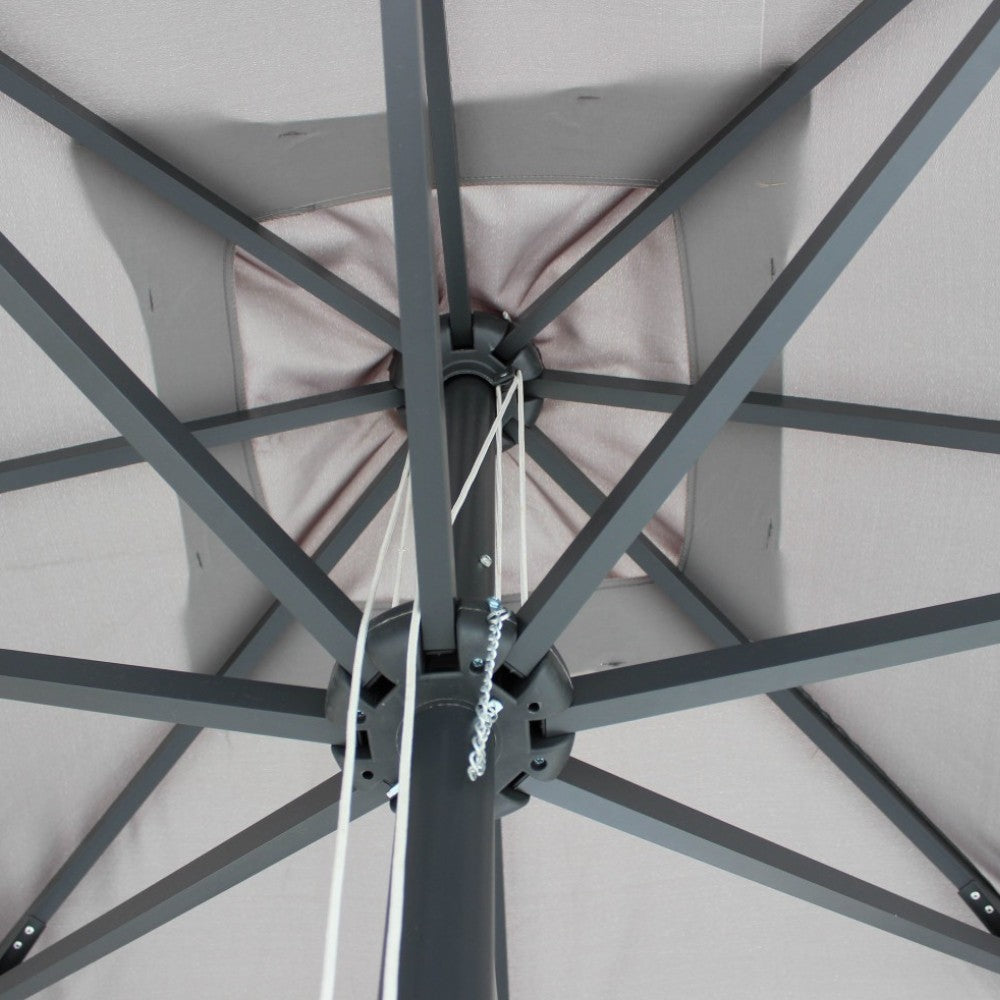 Brian P/C Parapluie noir 3 x 3 auvent gris