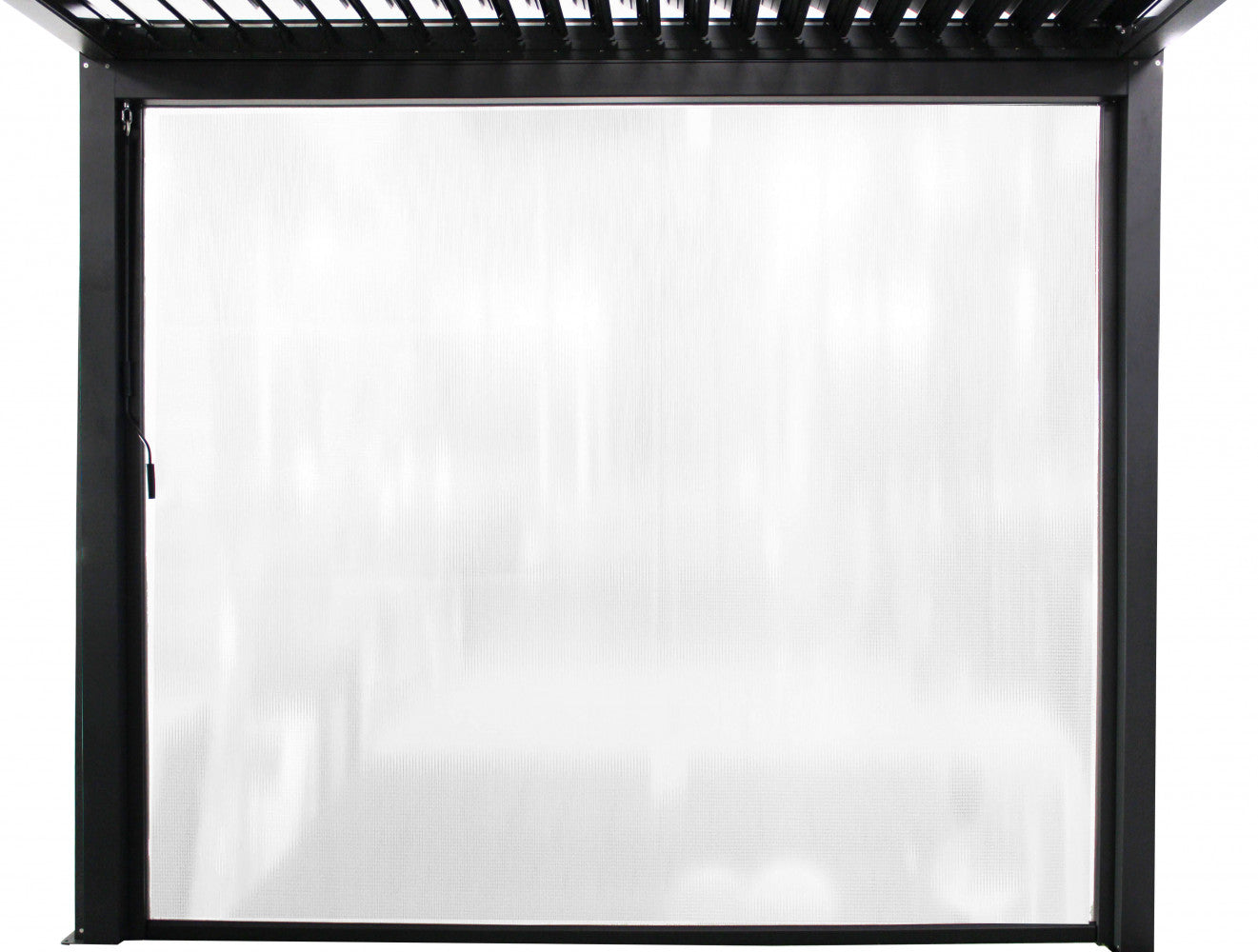 Rideau moustiquaire latéral 270x238 cm en aluminium et PVC pour pergola bioclimatique