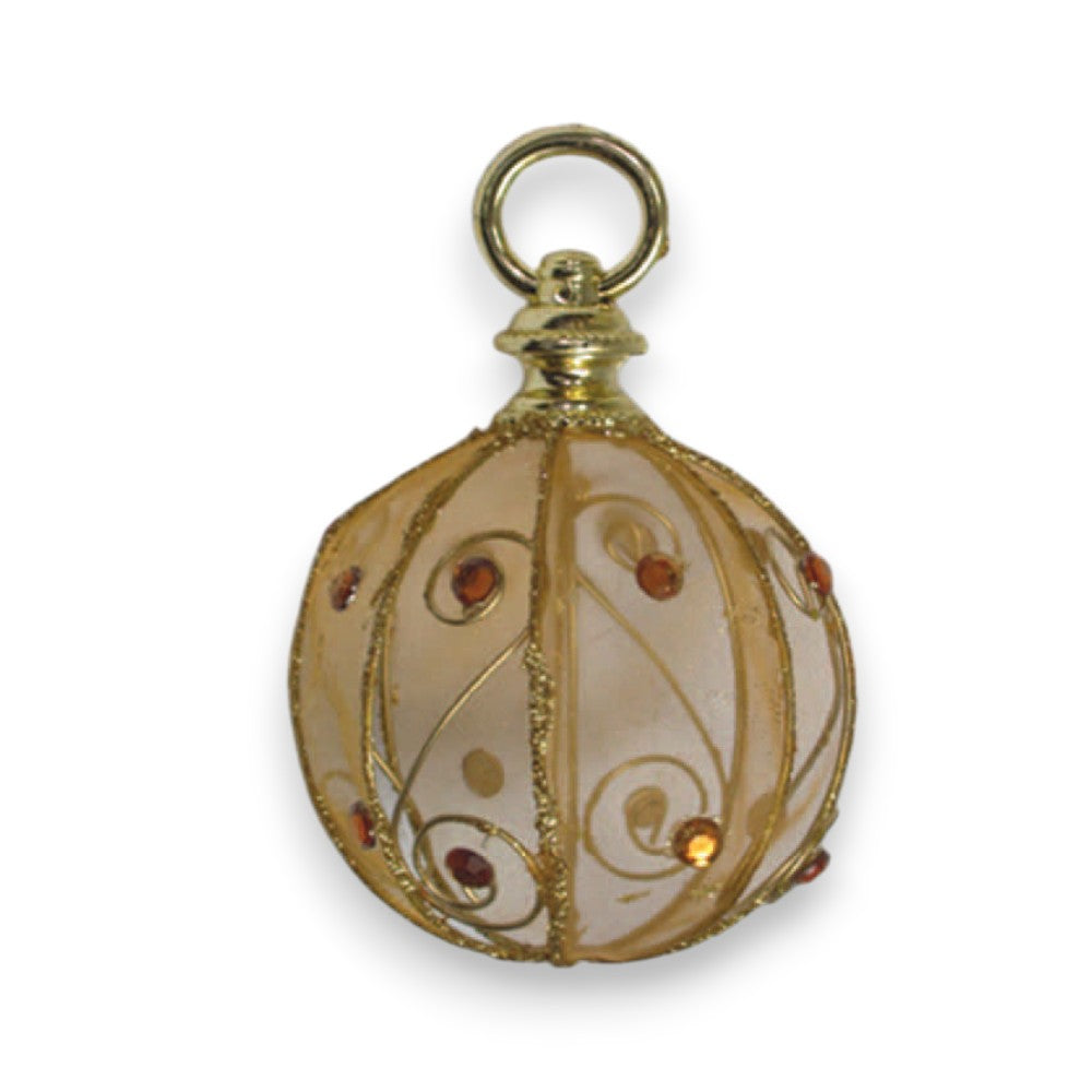 Sphères rondes en maille dorée - ø 80 mm en paquet. 6 pièces
