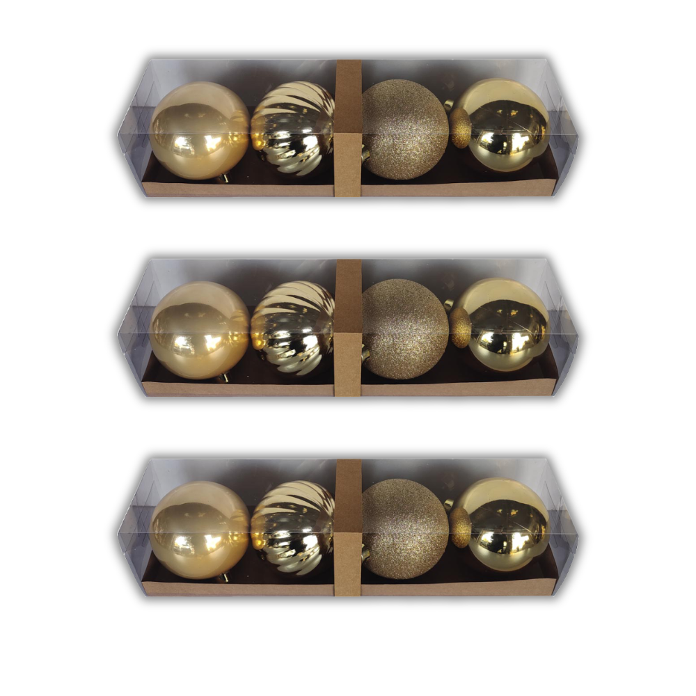 Boules de Noël ø 8 cm, paquet. 12 pièces - col. rouge