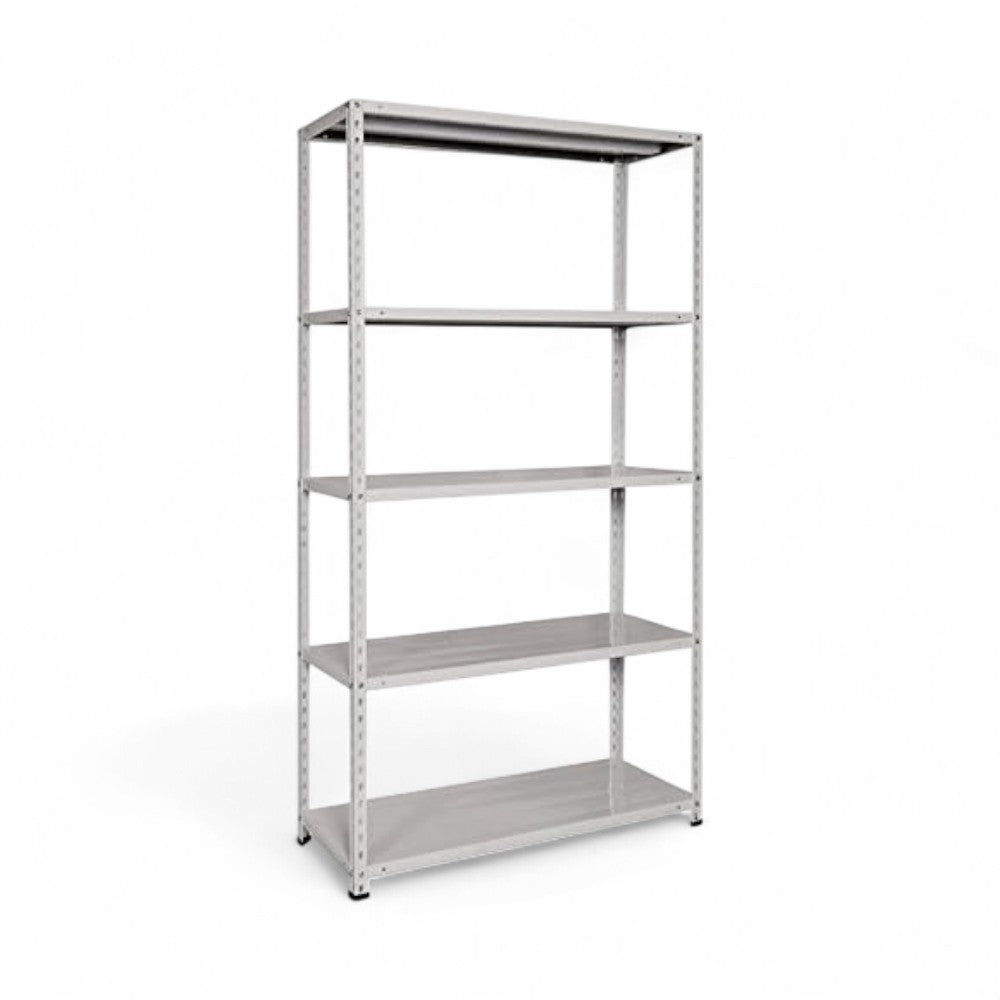 Etagères en Kit 5 Etagères d'Angle Grises Entières - 5 étagères cm.80x40x200h.