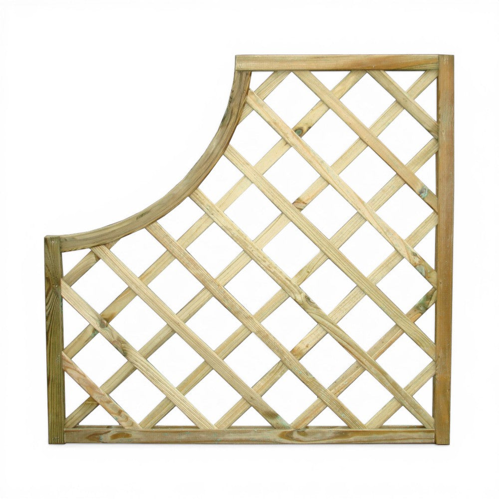 Pannello grigliato sagomato in legno 90x90x3 cm