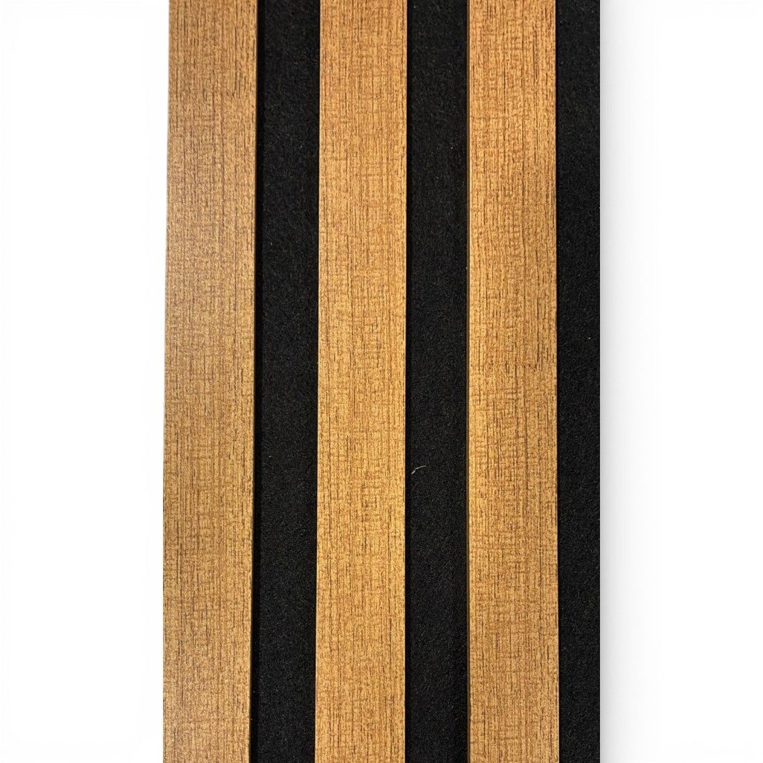 4 pannelli fonoassorbenti decorativi flessibili in mdf per uso interno teak 60x275 cm