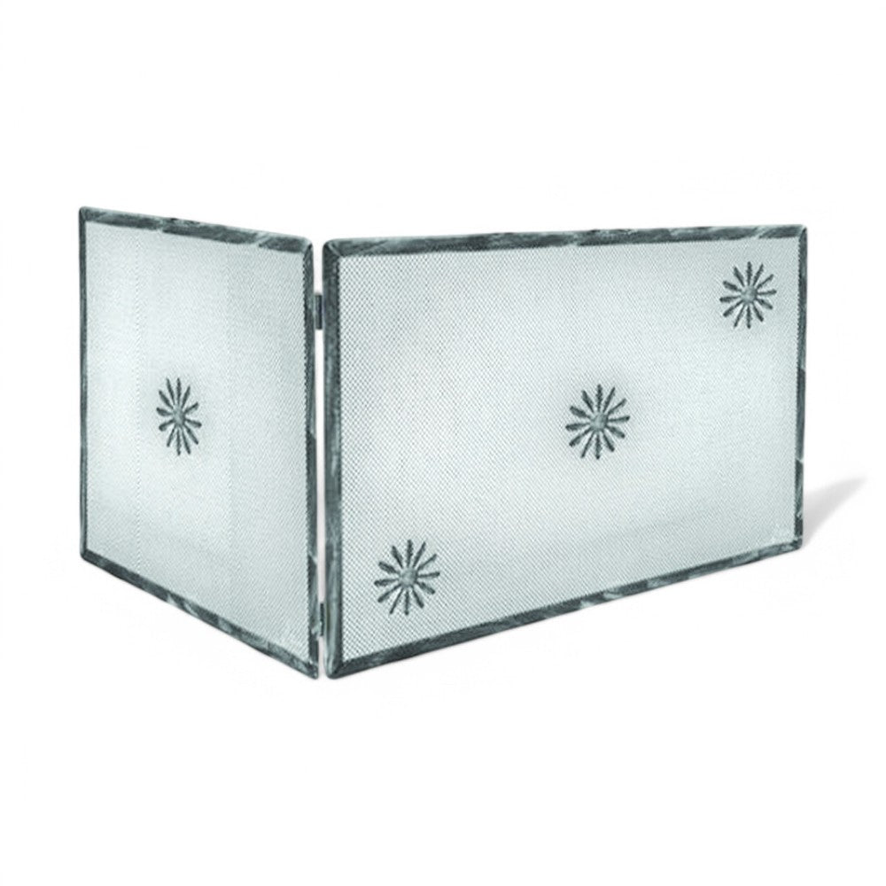 Pare-étincelles Universel 1 Porte Avec Décoration Pour Cheminée - cm.50+85X45h.