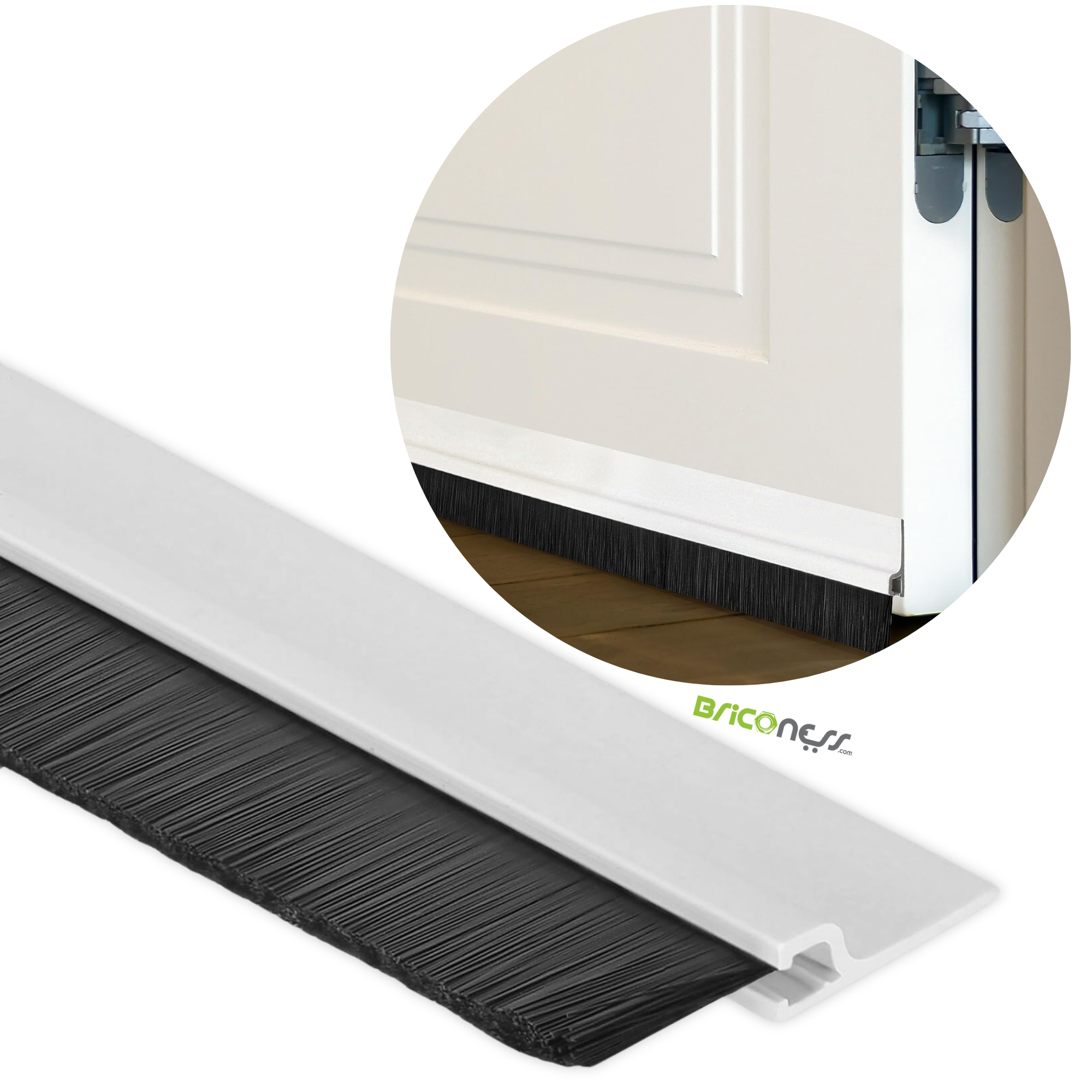 Boudin de porte rigide Ideal Star 100 cm - col. blanc