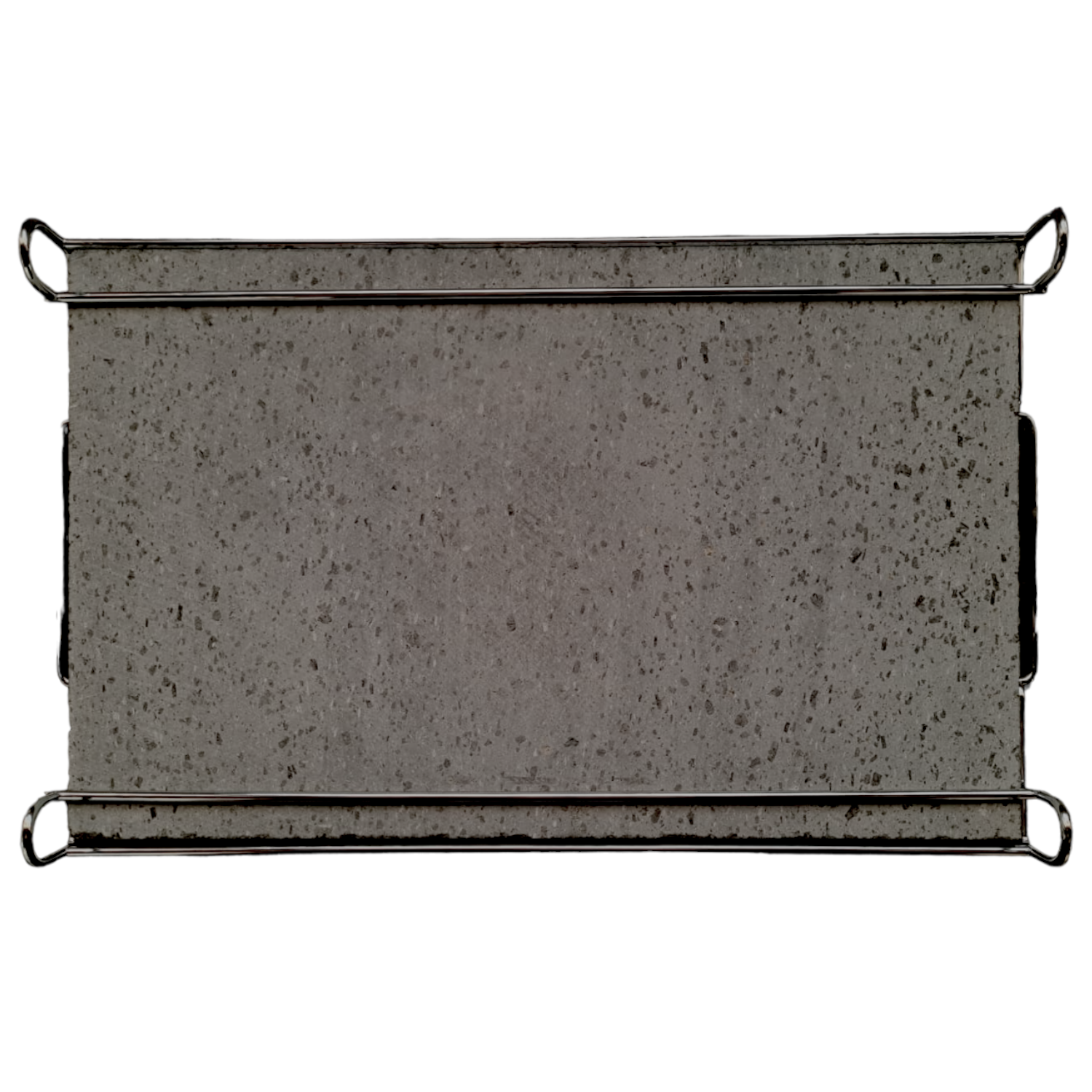 Pierre de lave rectangulaire en pierre ollaire avec support en acier inoxydable pour une cuisson directe et une rétention de la chaleur