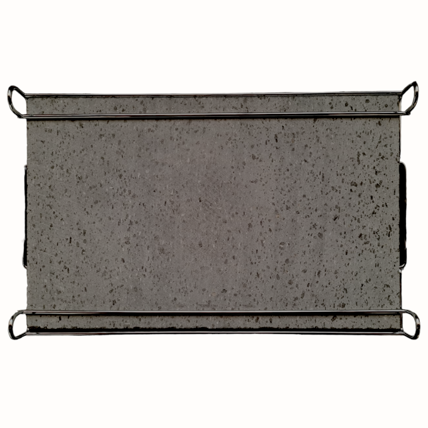 Pierre de lave rectangulaire en pierre ollaire avec support en acier inoxydable pour une cuisson directe et une rétention de la chaleur