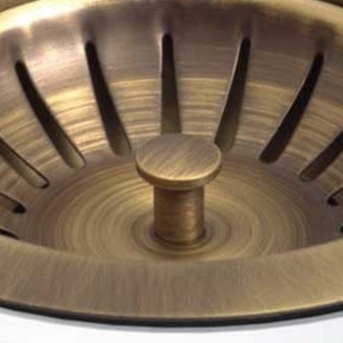 Piletta per lavello in ottone anticato diametro 11.4 cm