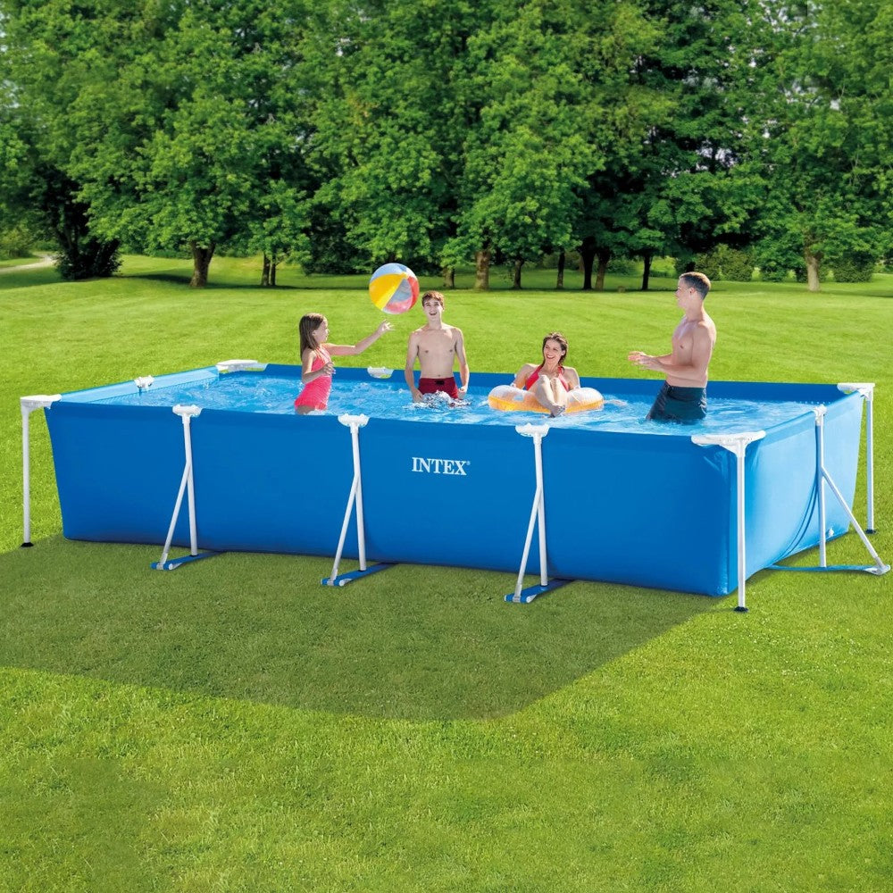 Piscine rectangulaire "Frame" avec cadre porteur avec pompe cm.450x220x84h. - capacité 7127 litres - poids 39,2 kg (28273)