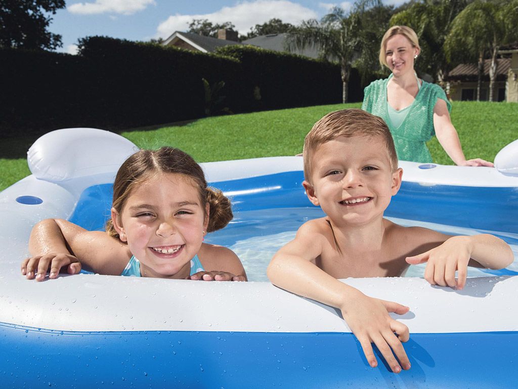 Piscine gonflable avec sièges et appui-tête 213x206 cm Bestway 54153