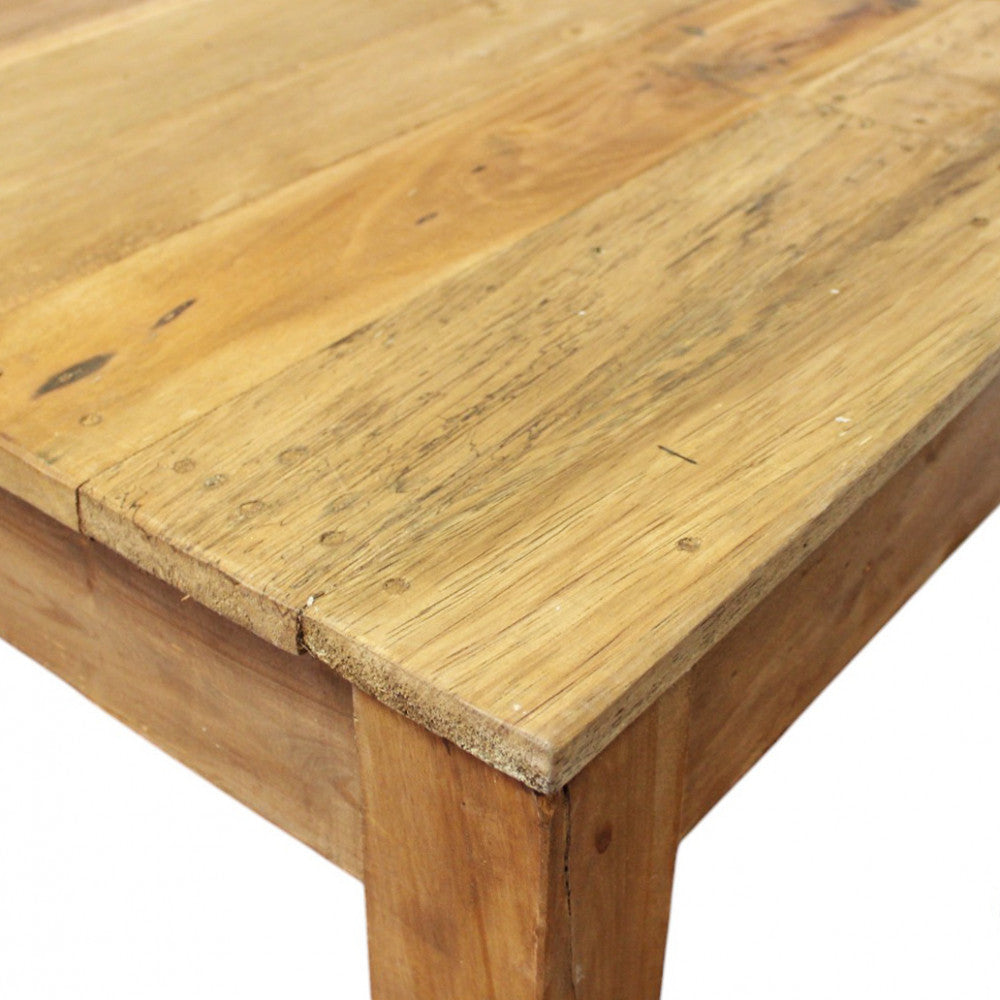Tavolo quadrato fisso in legno riciclato 80x80xH77 cm