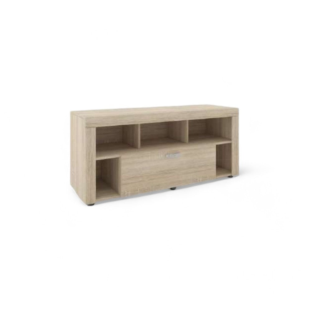 Meuble TV 'vision' chêne clair 130x41,5x60h cm
