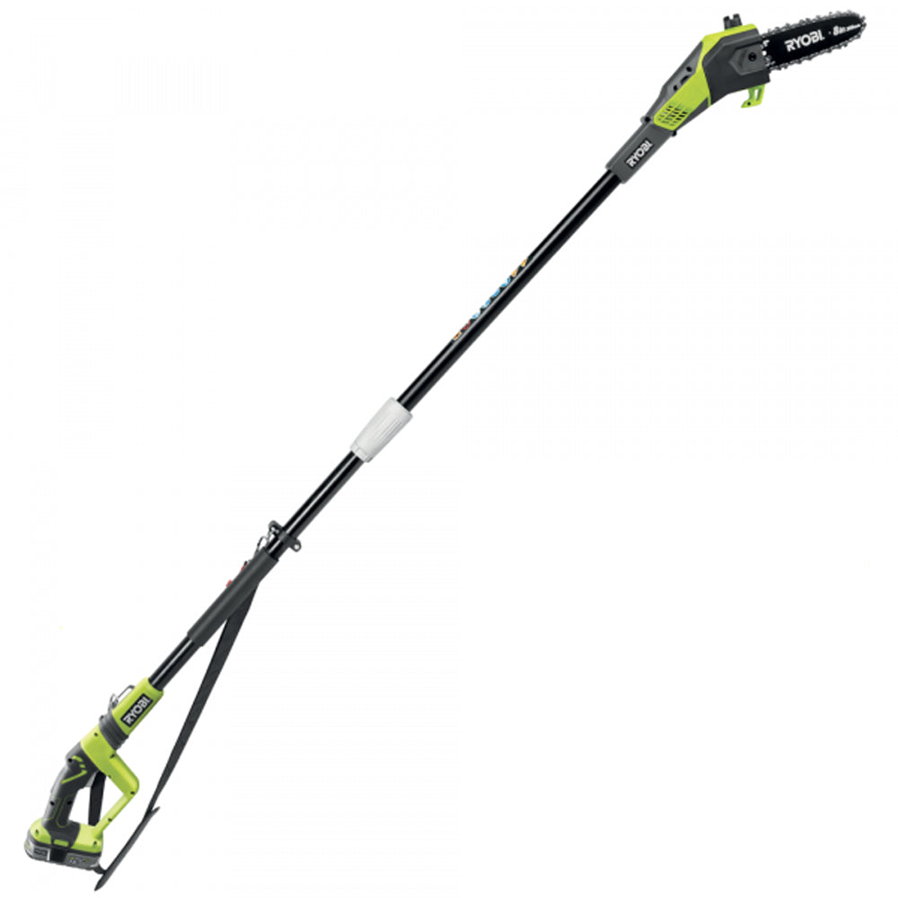 Scie sécateur télescopique à batterie extensible sur tige réglable OPP1820 Ryobi 18v avec barre de 20 cm 
