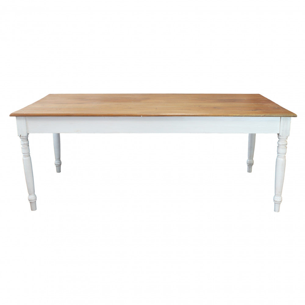 Tavolo fisso rettangolare in legno di mogano 200x100xH77 cm Rupert