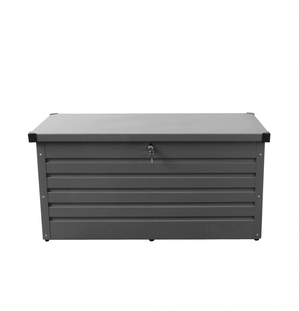 Coffre extérieur moderne en aluminium 130x60 cm avec serrure Steel Magic 