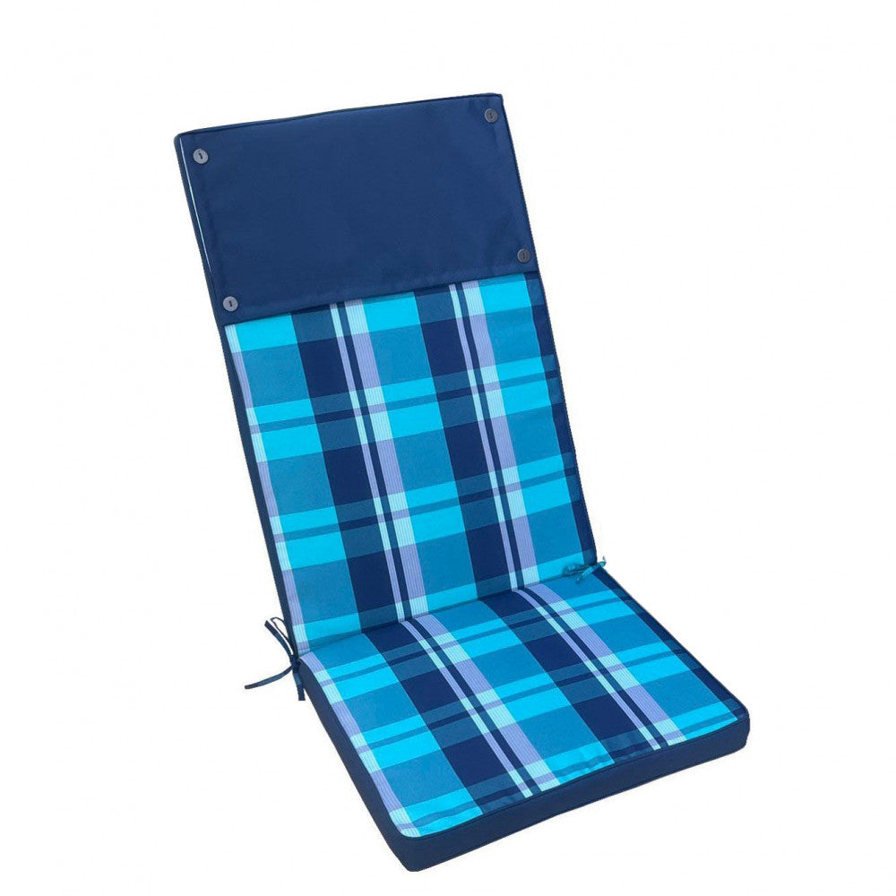 Coussin à carreaux bleu Real Alto