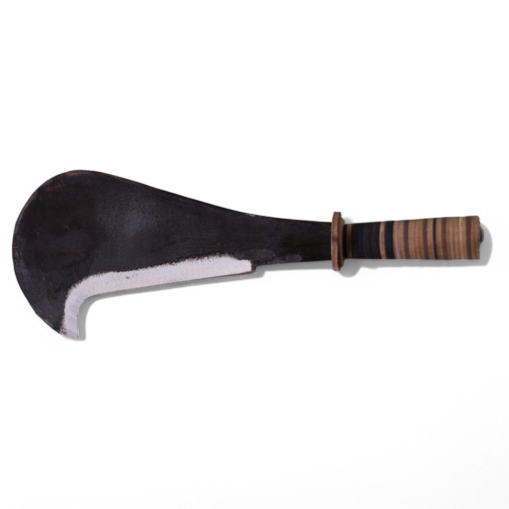 Roncola tipo con lama in acciaio forgiato e temprato 29 cm e manico in cuoio