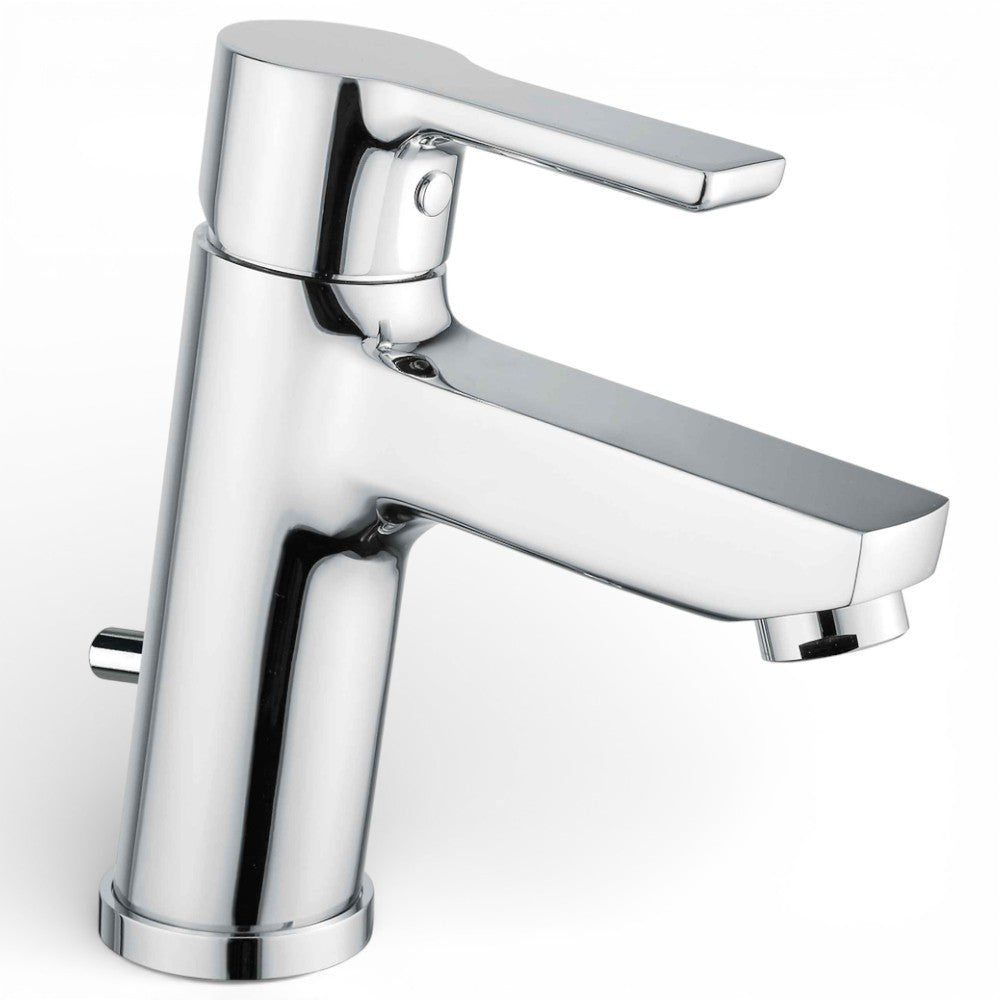 Miscelatore lavabo in acciaio cromato 4.5x16.3xH16.3 cm