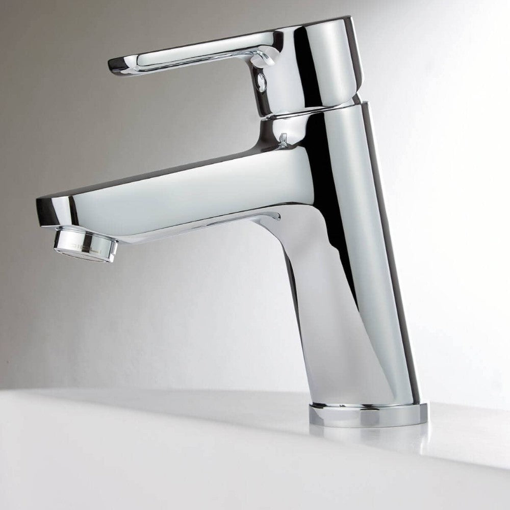 Miscelatore lavabo in acciaio cromato 4.5x16.3xH16.3 cm