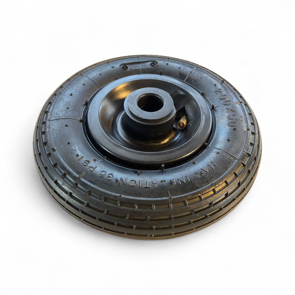 Roue de chariot pneumatique 200mm avec roulement jante en plastique - ø mm.200x50 trou 20mm