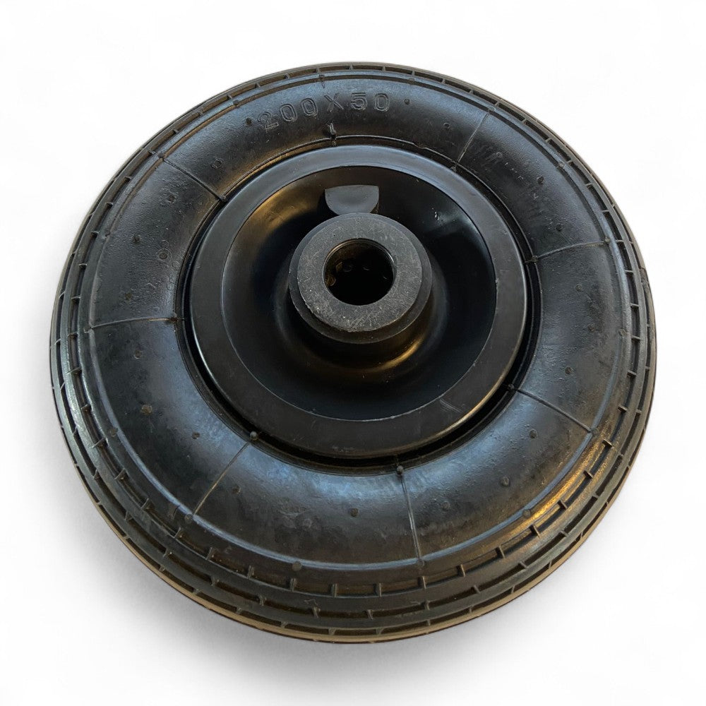 Roue de chariot pneumatique 200mm avec roulement jante en plastique - ø mm.200x50 trou 20mm