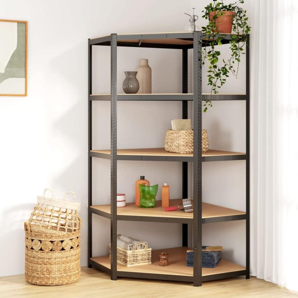 Kit étagère d'angle 5 étagères en bois - 5 étagères cm.40x70x40x90x90x180h.