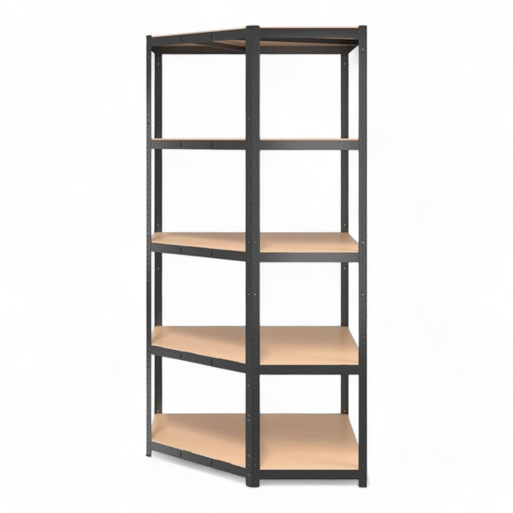 Kit étagère d'angle 5 étagères en bois - 5 étagères cm.40x70x40x90x90x180h.