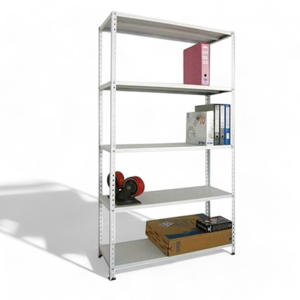 Etagères en kit 5 étagères d'angle cassées grises - 5 étagères cm.100x40x186h.