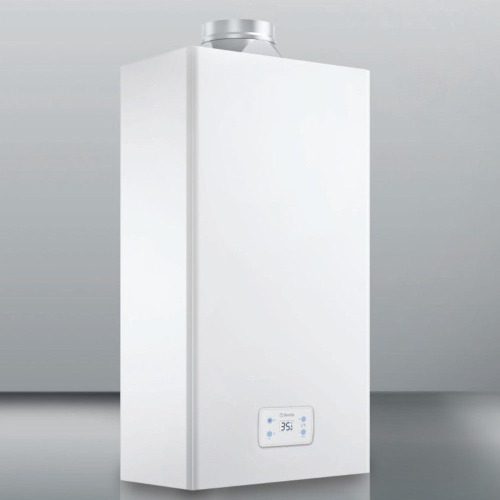Scaldabagno gas  istantaneo a camera aperta accensione a batteria "fonte lx"