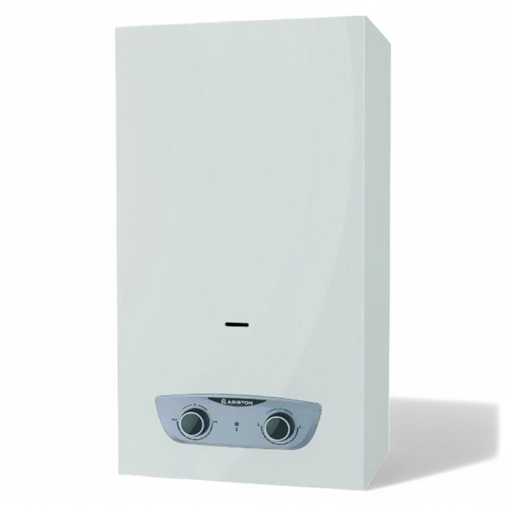 Chauffe-eau au gaz méthane à chambre ouverte Fast RX - 14 lt, dimensions mm.370x255x617h. poids 11,6 kg
