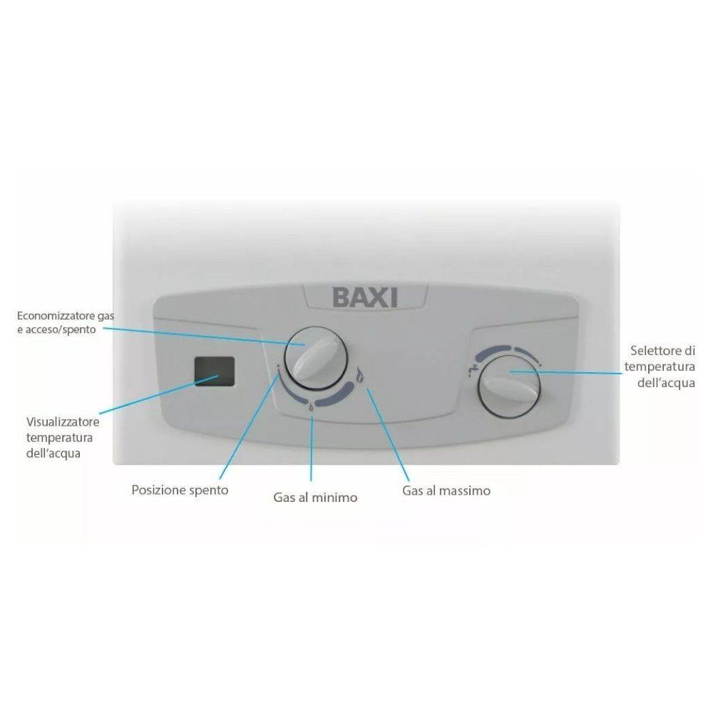 Scaldabagno a gas camera aperta Acquaprojet Blue Baxi