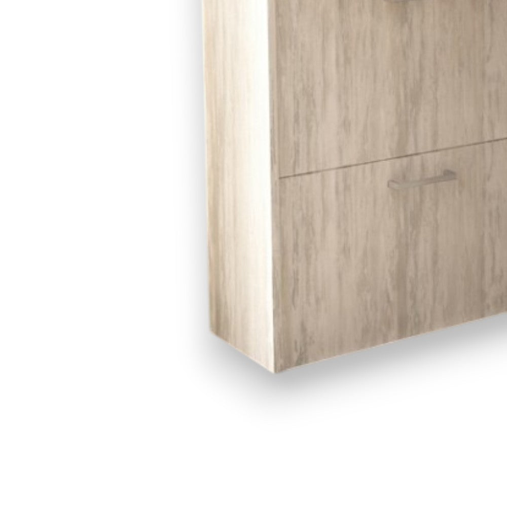 étagère à chaussures à trois portes 'dropdown 3' pin clair cm 59x25x105h