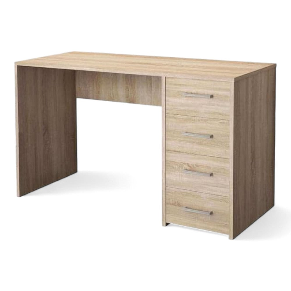 bureau avec tiroirs 'studio 463' chêne clair 120x50x73h cm