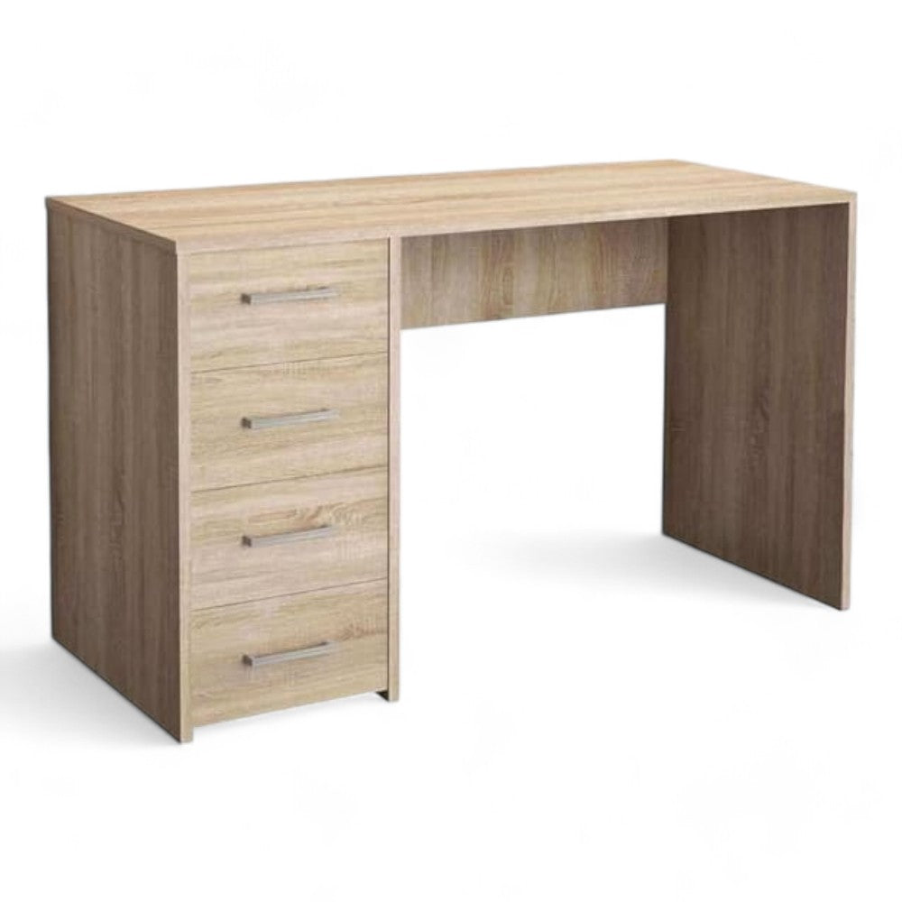 bureau avec tiroirs 'studio 463' chêne clair 120x50x73h cm