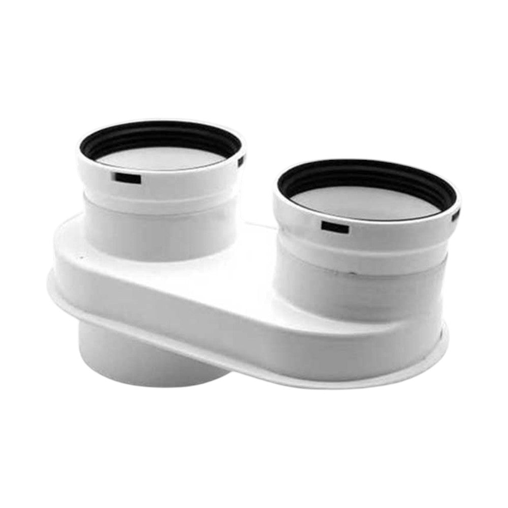 Sdoppiatore universale per caldaie compatibile Baxi 80 mm per Duo-Tec Compact e Luna Duo-Tec