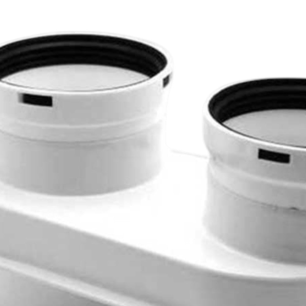 Sdoppiatore universale per caldaie compatibile Baxi 80 mm per Duo-Tec Compact e Luna Duo-Tec