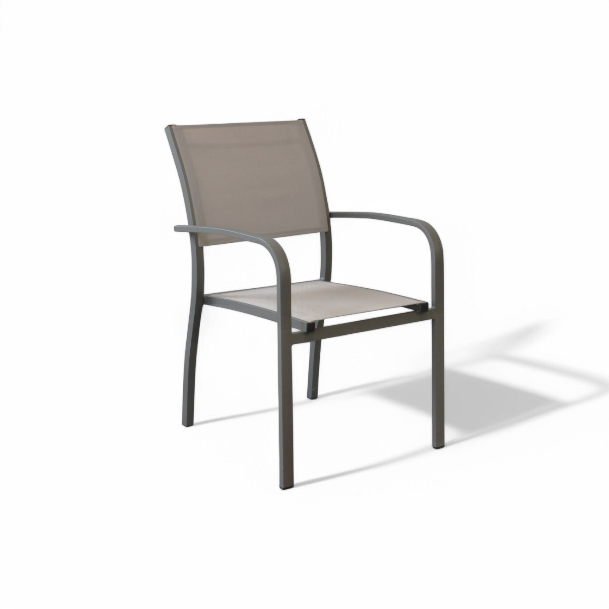 Sedia poltrona in alluminio con braccioli e schienale moderno elegante Peco