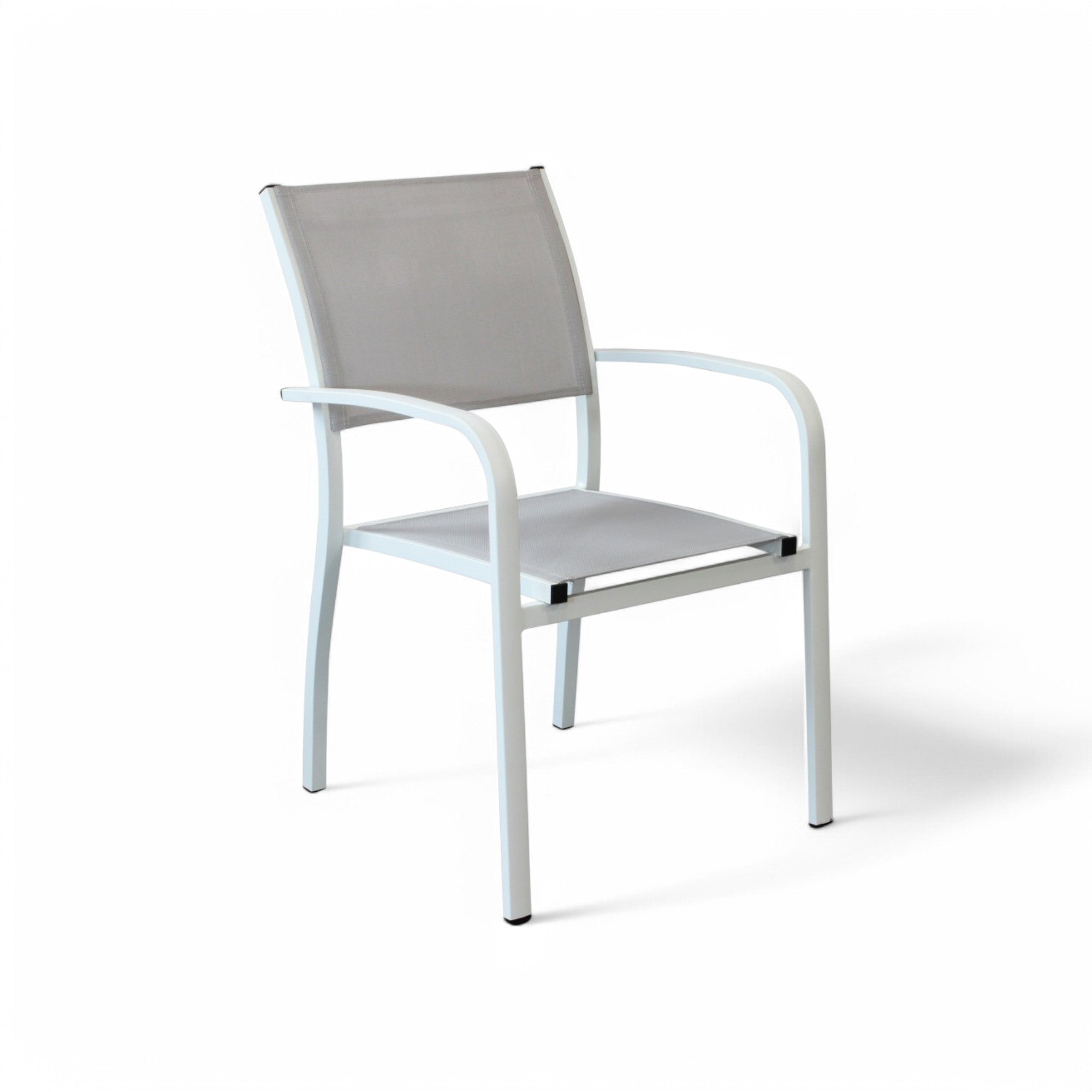 Sedia poltrona in alluminio con braccioli e schienale moderno elegante Peco