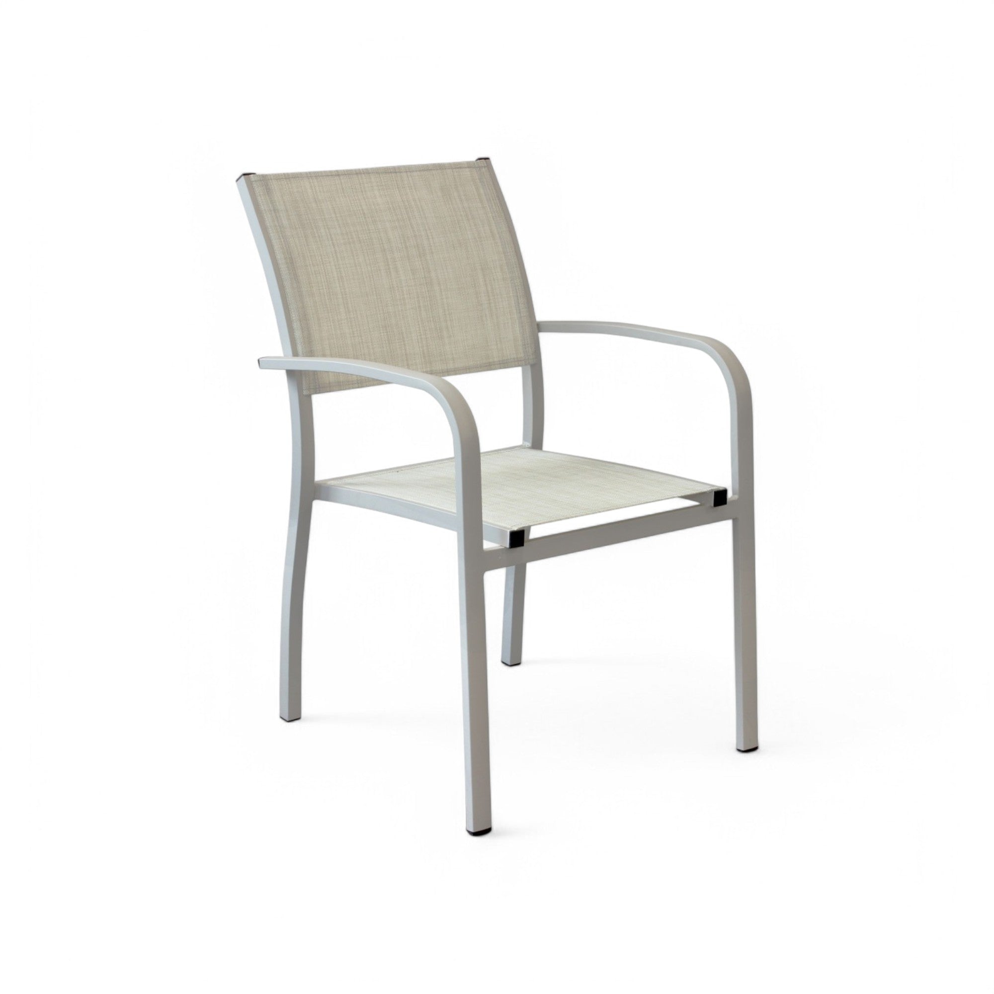 Sedia poltrona in alluminio con braccioli e schienale moderno elegante Peco