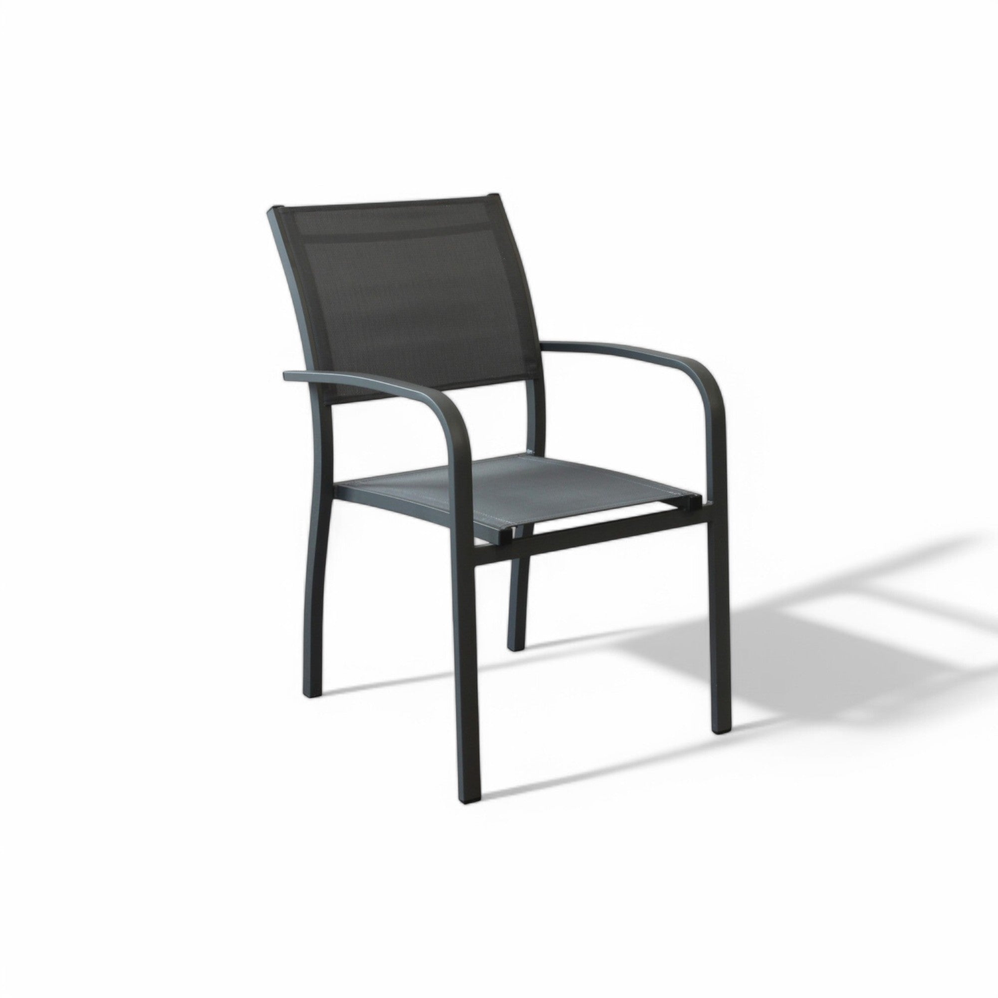 Sedia poltrona in alluminio con braccioli e schienale moderno elegante Peco