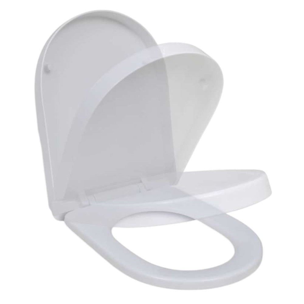 Sedile wc bianco termoindurente con cerniere in acciaio