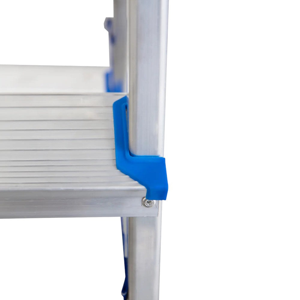 Sgabello 3 gradini in alluminio con portata fino a 150 kg