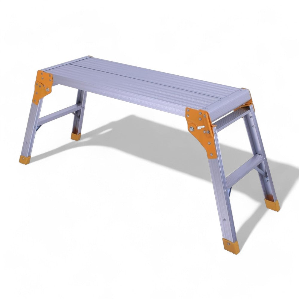 Sgabello doppia salita con cerniere in acciaio 80x30xH50 cm