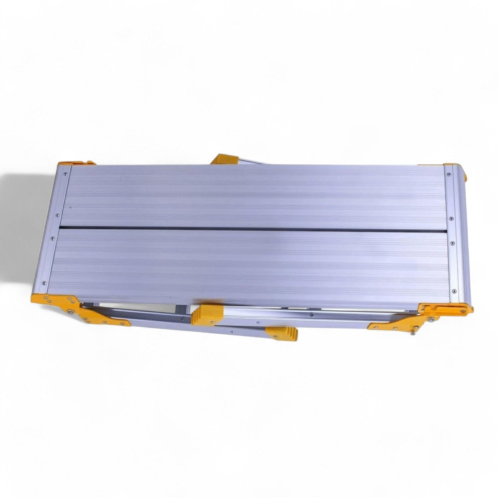 Sgabello doppia salita con cerniere in acciaio 80x30xH50 cm