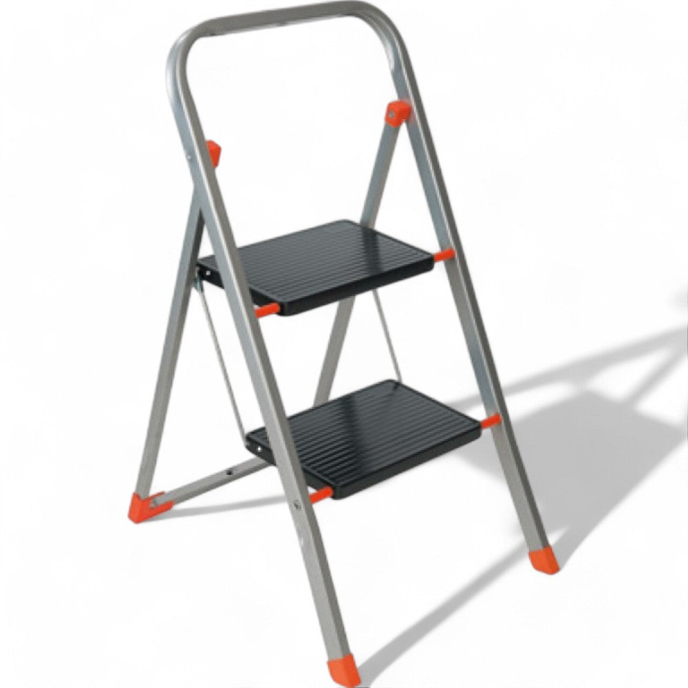 Sgabello in acciaio con gradini e portata 150 kg verniciato con brillanti