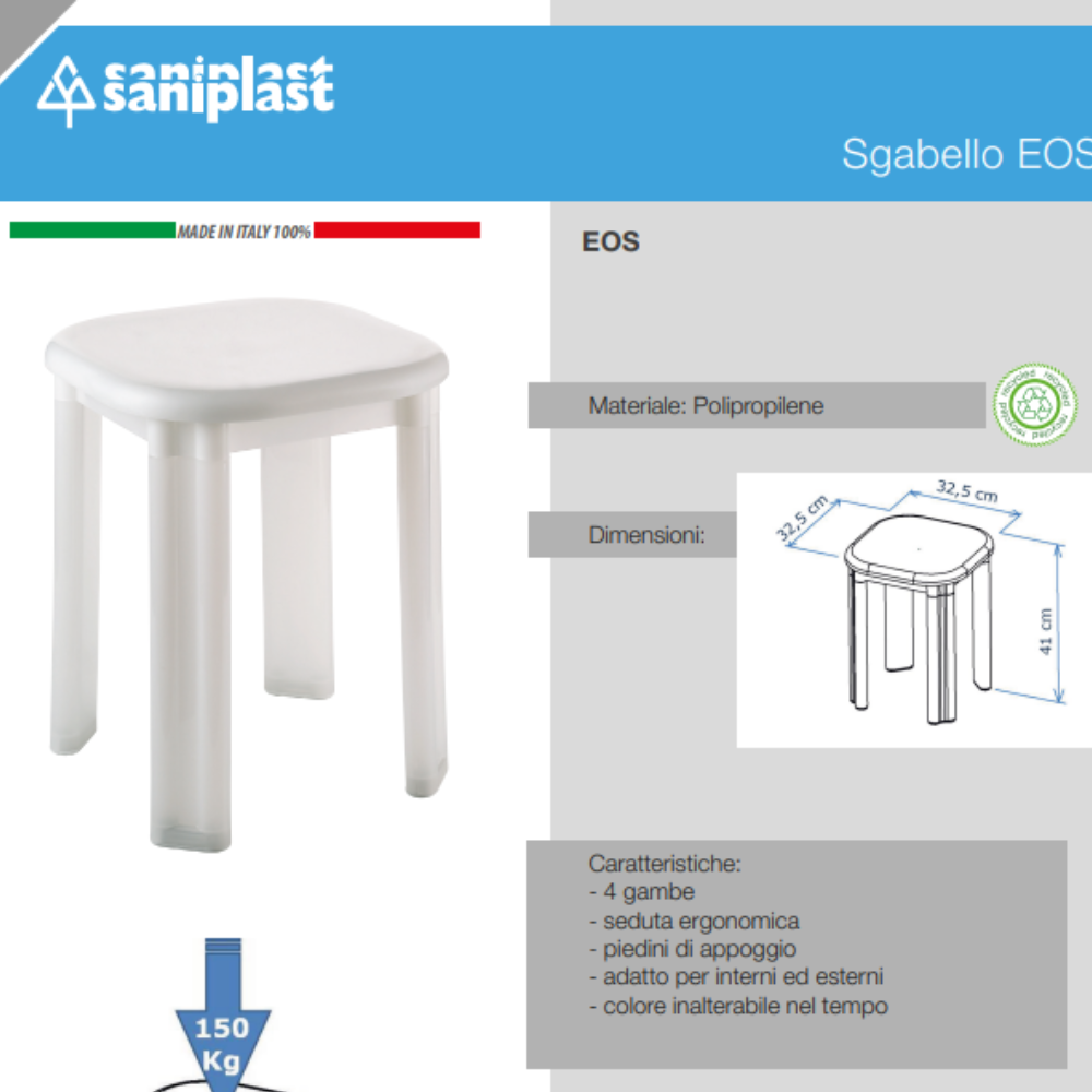 Tabouret 'eos' en blanc