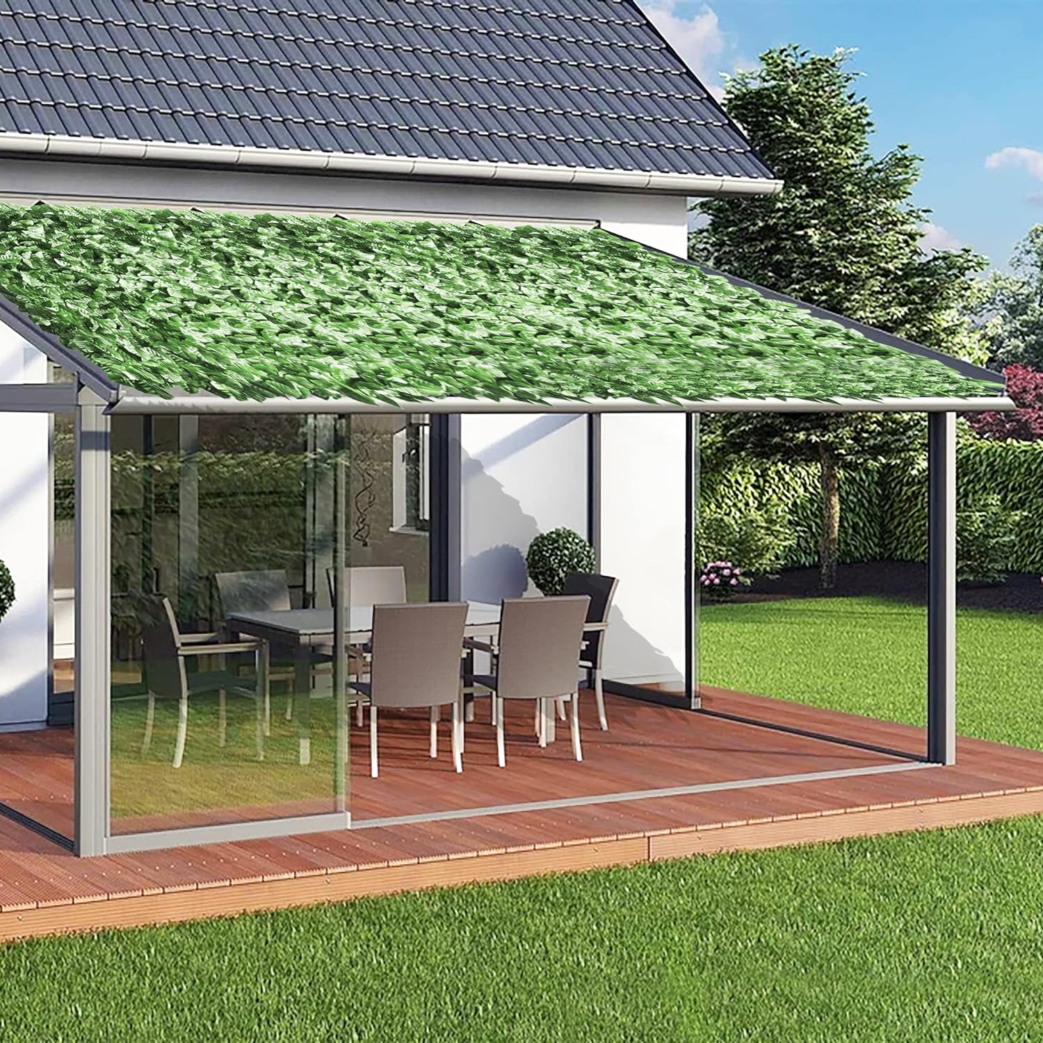 <transcy>Haie de lierre synthétique basique avec feuille de lierre verte 1x20M Garden Deluxe Collection</transcy>