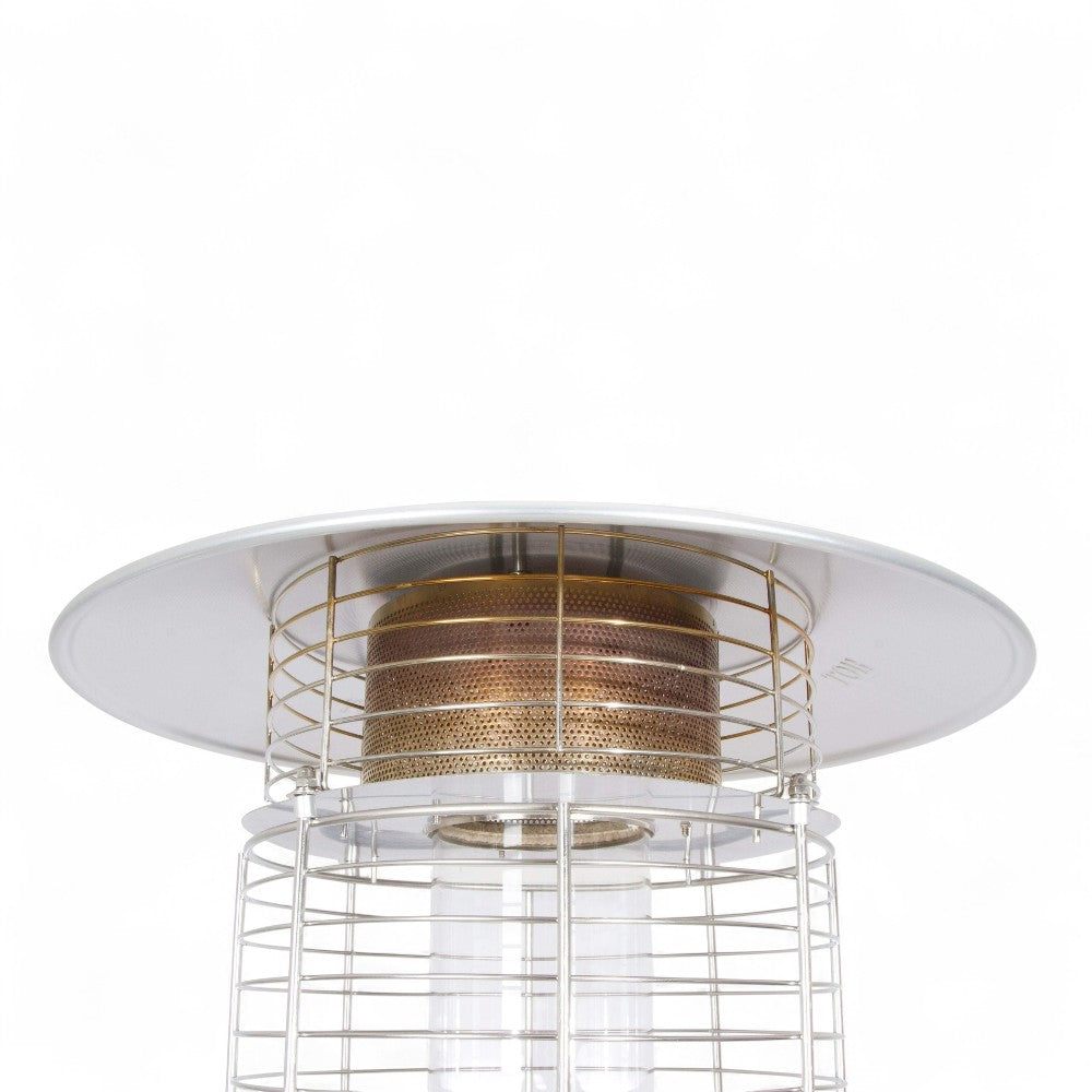 Poêle à gaz thermopatio extérieur design champignon 11Kw avec roulettes pour déplacement